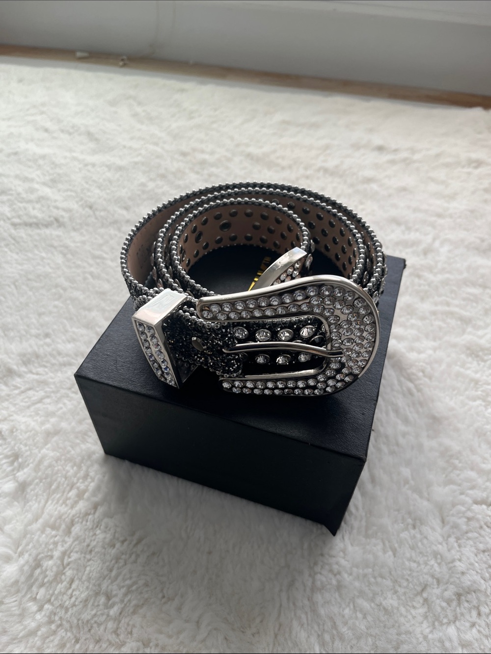 Majestik Rhinestone Studded Belt w/ Box